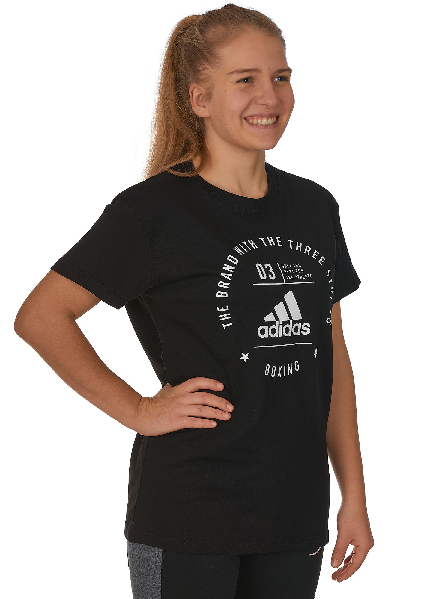 adiCL01B-Community-T-Shirt-black_white-0111 adidas Community T-Shirt "BOXING" black/white, adiCL01B
