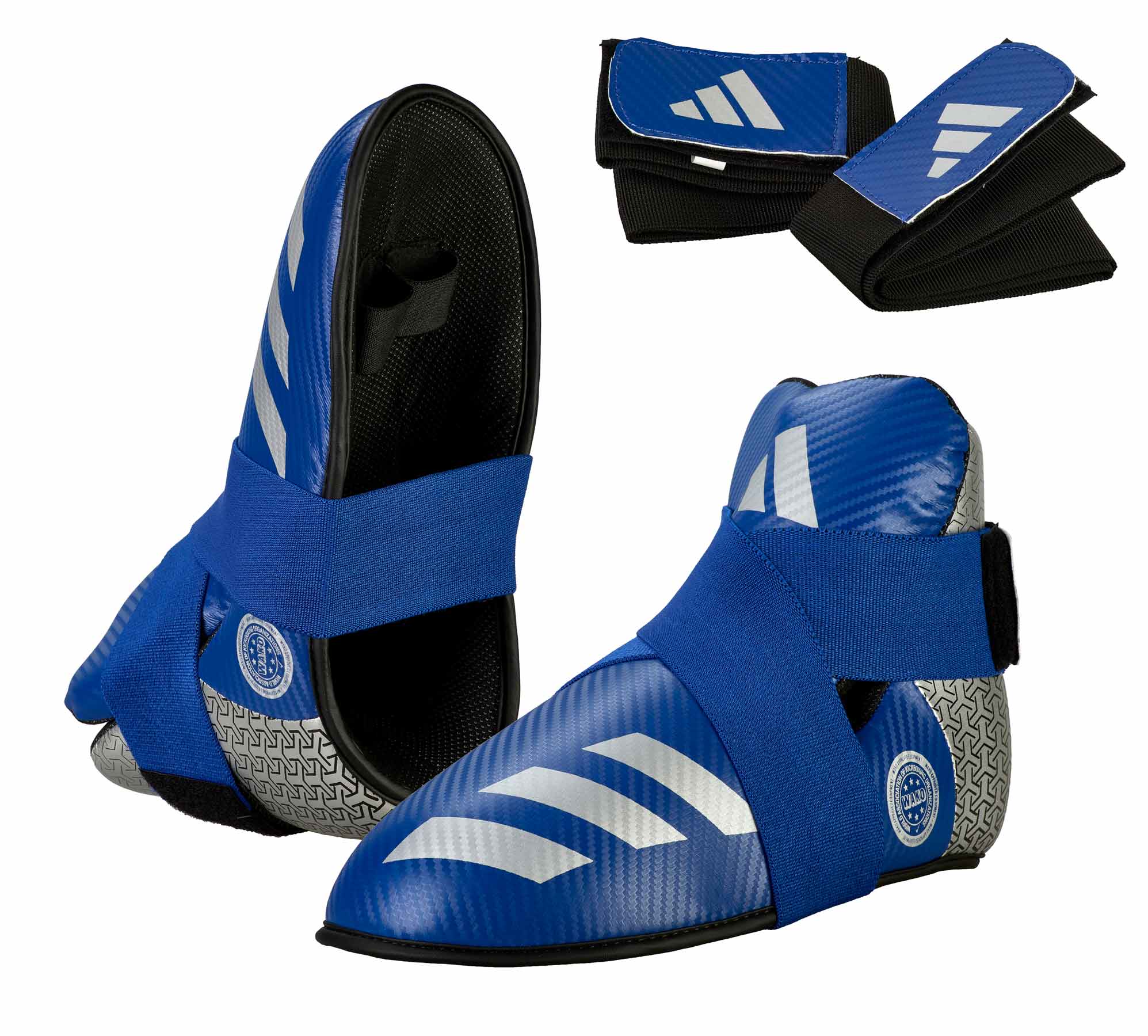 adidas Pro Kickboxing Fußschutz blue/silver, adiKBB300HD