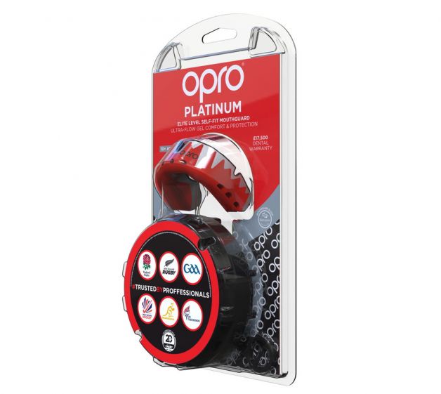 OPRO Zahnschutz Platinum Senior "Fangz" red